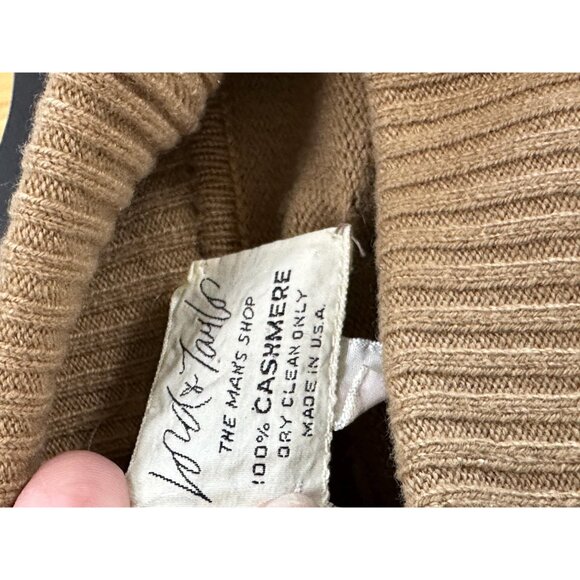 1950s mens cashmere turtleneck sweater by Lord & Taylor Size L - Picture 6 of 6